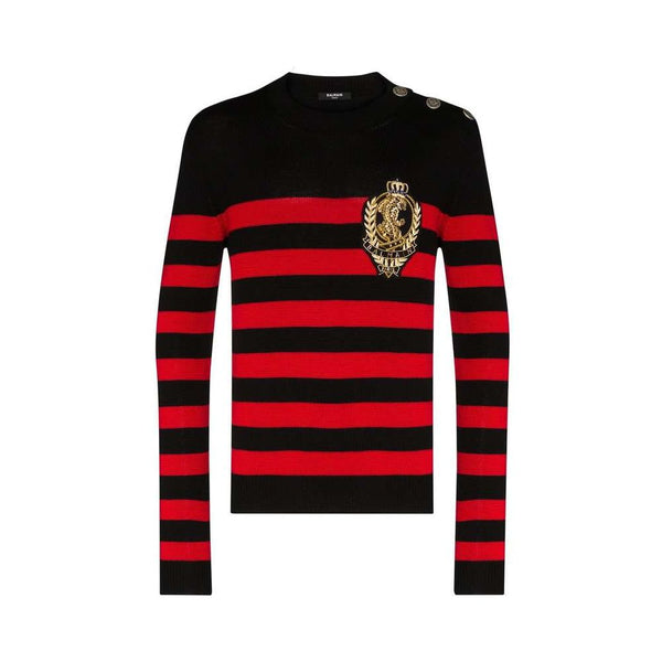 Balmain Black Wool Sweater