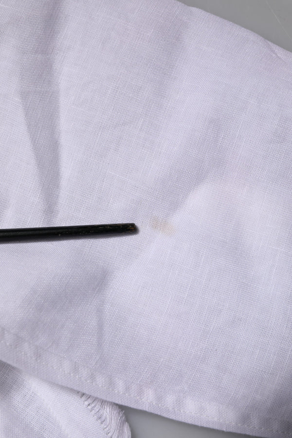 Dolce & Gabbana White Linen Long Sleeves Casual Men Shirt