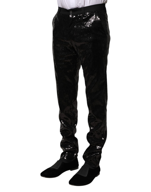 Dolce & Gabbana Black Sequined Embellishment Pants