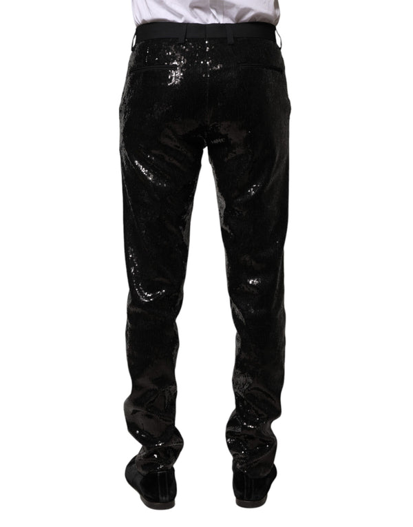 Dolce & Gabbana Black Sequined Embellishment Pants