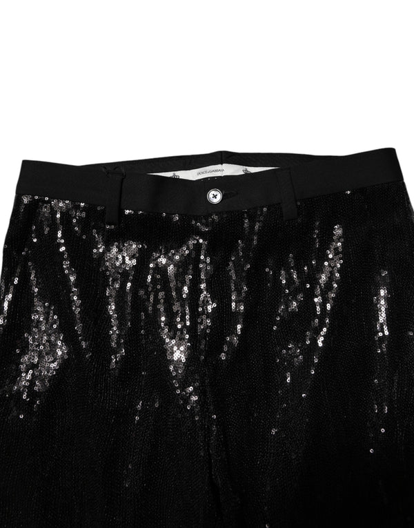 Dolce & Gabbana Black Sequined Embellishment Pants