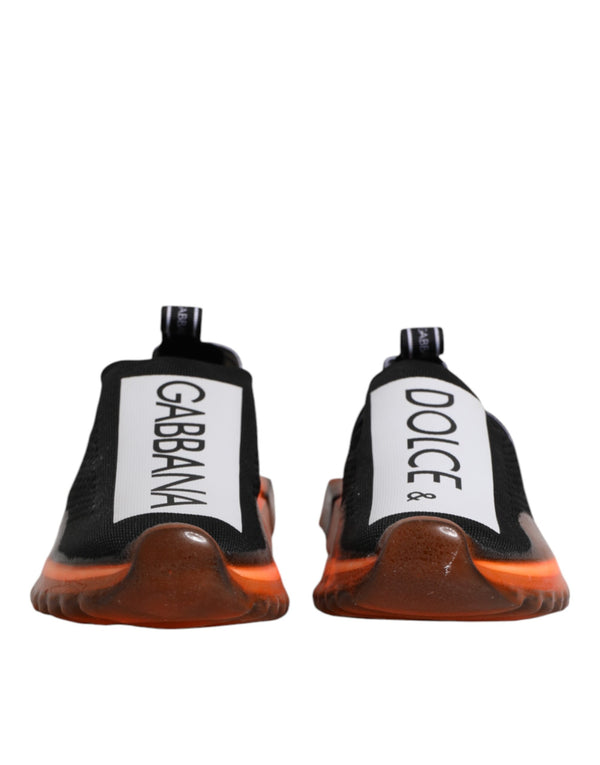 Dolce & Gabbana Black White Slip On Sorrento Sneakers Shoes