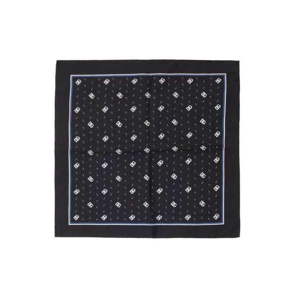 Dolce & Gabbana Black Silk Pocket Square