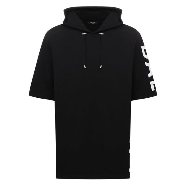 Balmain Black Cotton Men Sweatshirt