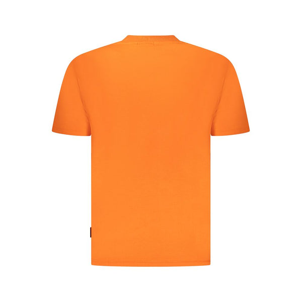 Napapijri Orange Cotton Men T-Shirt
