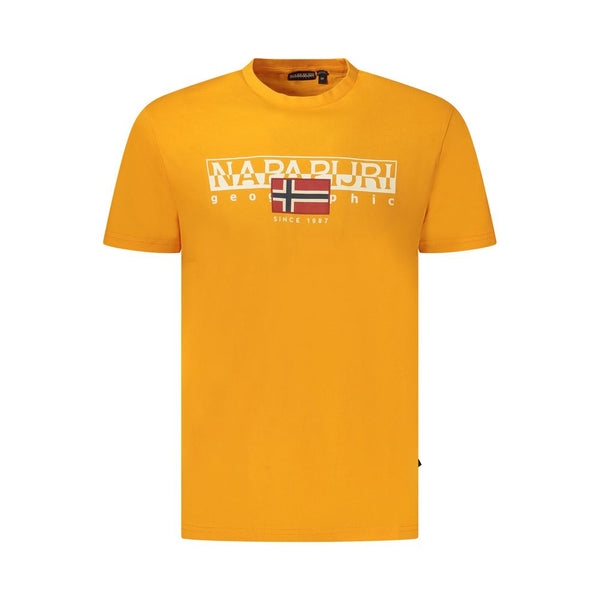 Napapijri Orange Organic Cotton Men T-Shirt