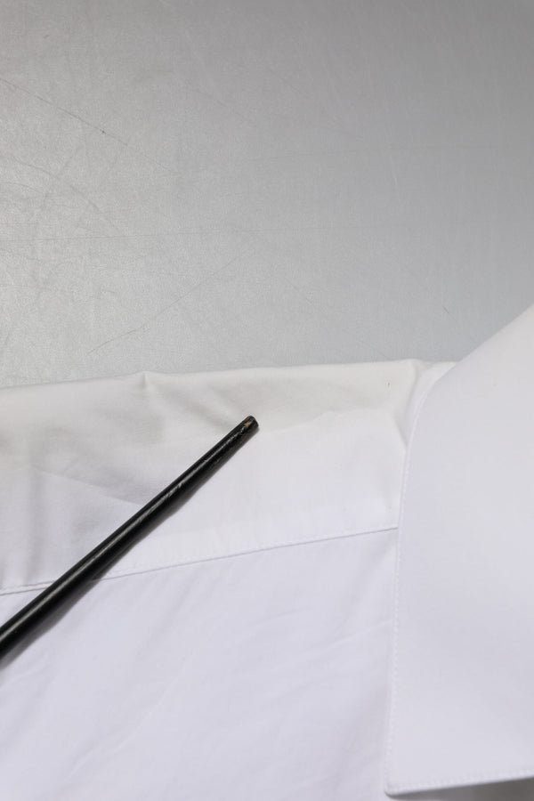 Dolce & Gabbana White Cotton GOLD Long Sleeves Dress Shirt