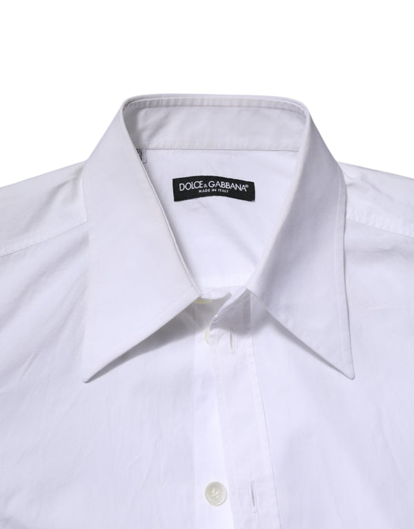 Dolce & Gabbana White Cotton Long Sleeves Dress Shirt