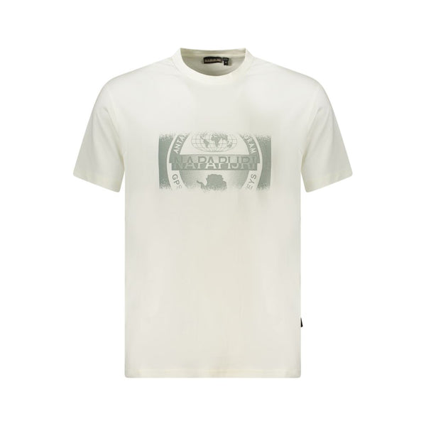 Napapijri White Cotton Men T-Shirt
