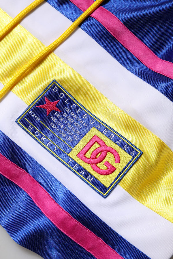 Dolce & Gabbana Multicolor Polyester Long Sleeves V-Neck Top