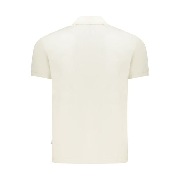 Napapijri White Cotton Men Polo Shirt