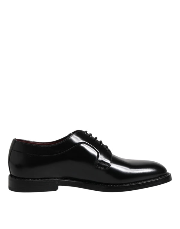 Dolce & Gabbana Black Leather Lace Up Derby Dress Formal Shoes