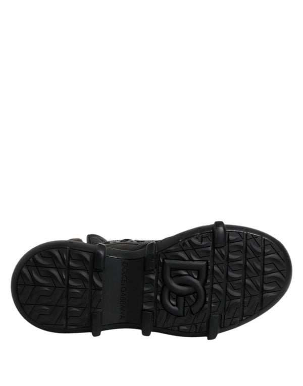 Dolce & Gabbana Black Leather Casual Mens Ankle Boots Shoes