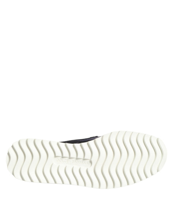 Dolce & Gabbana Black Tropical Slip On Men Sneakers Shoes