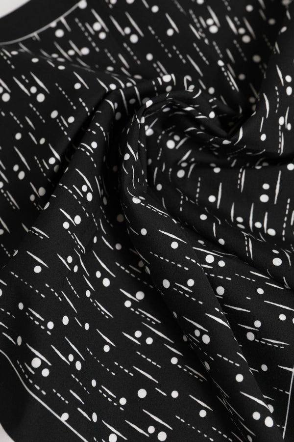 Dolce & Gabbana Black White Printed Square Foulard Scarf