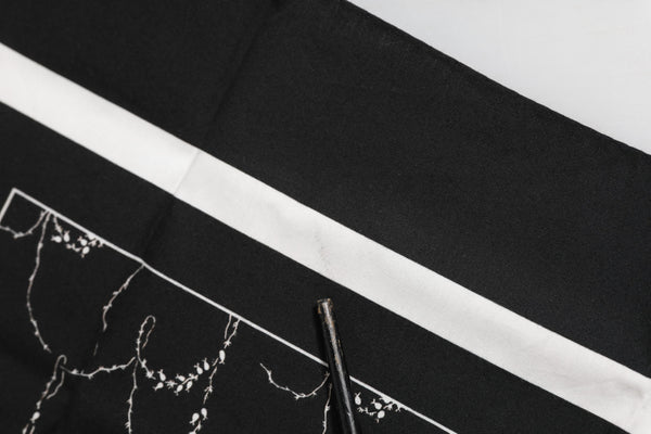 Dolce & Gabbana Black White Printed Square Foulard Scarf