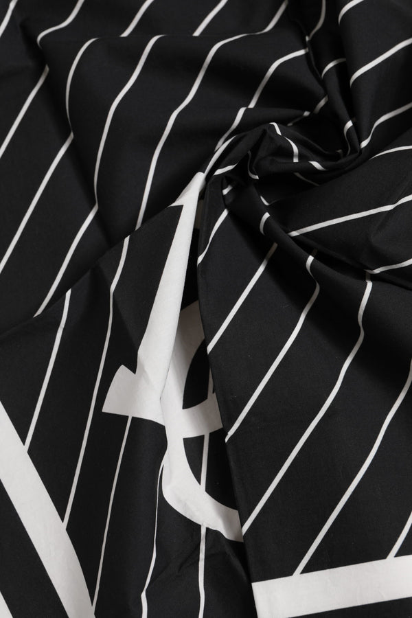 Dolce & Gabbana Black White DG Logo Square Men Foulard Scarf