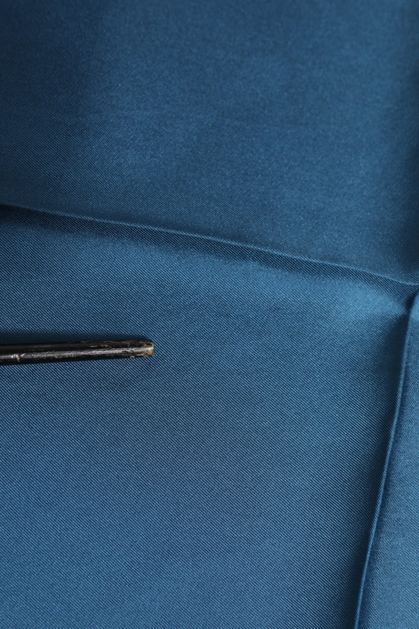 Dolce & Gabbana Blue DG Crown Silk Square Men Foulard Scarf