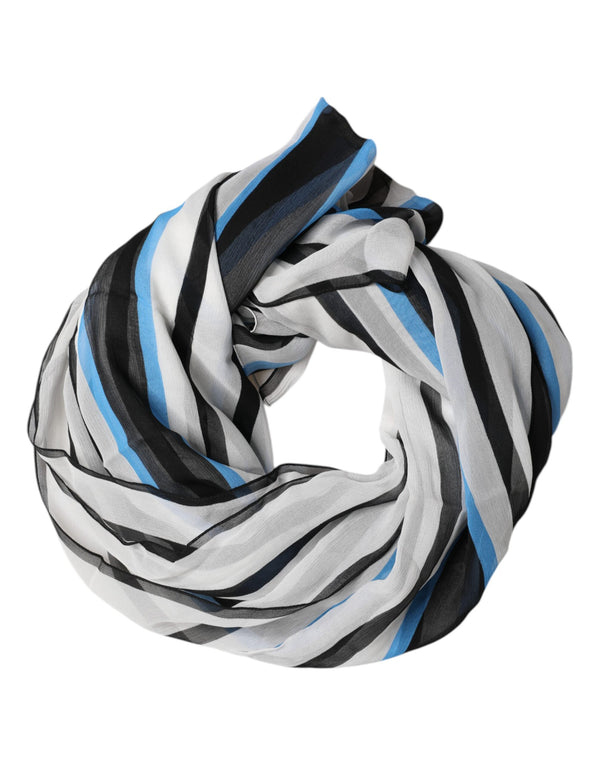 Dolce & Gabbana Multicolor Striped Neck Warmer Wrap Scarf