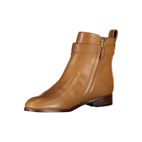 Ralph Lauren Brown Leather Women Boot