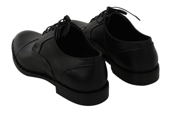 Dolce & Gabbana Sleek Black Leather Formal Dress Shoes