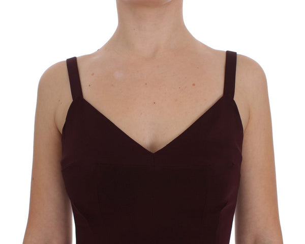 Dolce &amp; Gabbana Bordeaux Stretch täyspitkä tuppimekko