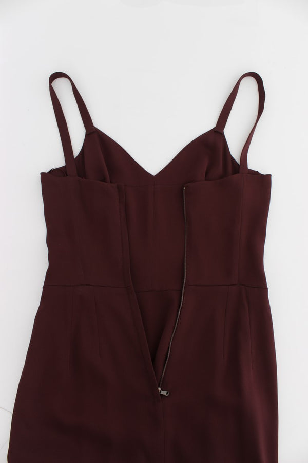 Dolce &amp; Gabbana Bordeaux Stretch täyspitkä tuppimekko