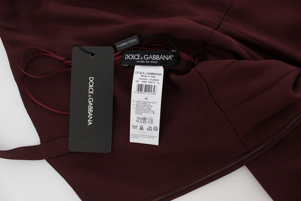 Dolce &amp; Gabbana Bordeaux Stretch täyspitkä tuppimekko