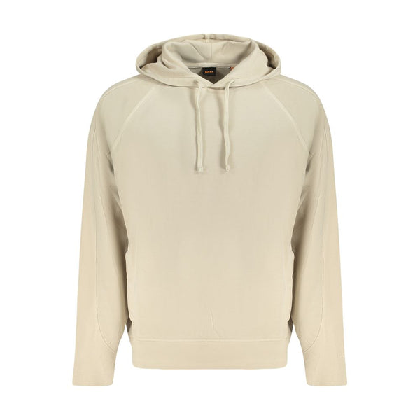 Hugo Boss Beige Cotton Men Hoodie