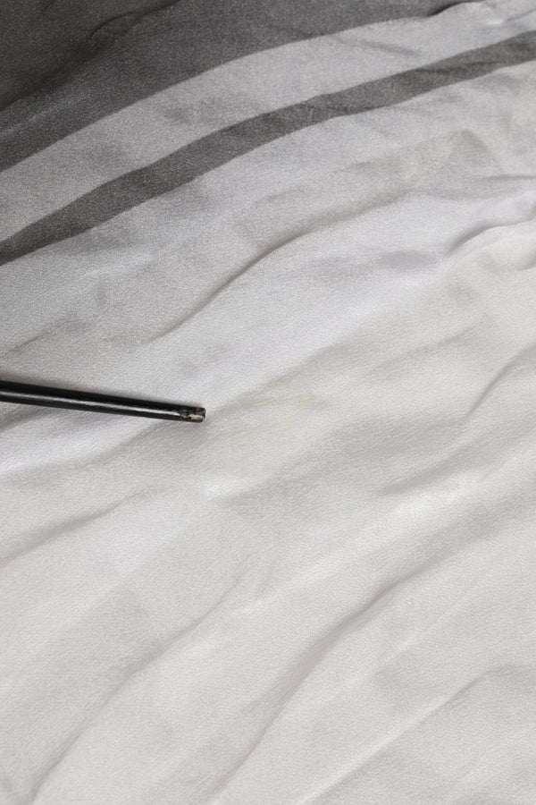 Dolce & Gabbana White Black Silk Warmer Wrap Foulard Scarf