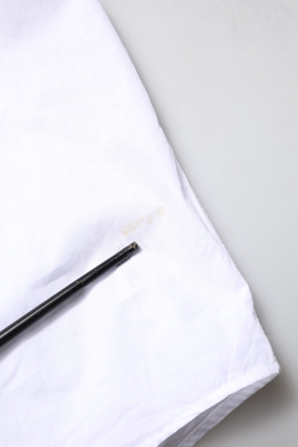 Dolce & Gabbana White GOLD Cotton Poplin Formal Dress Shirt