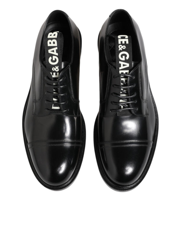 Dolce & Gabbana Black Leather Dress Lace Up Men Formal Shoes