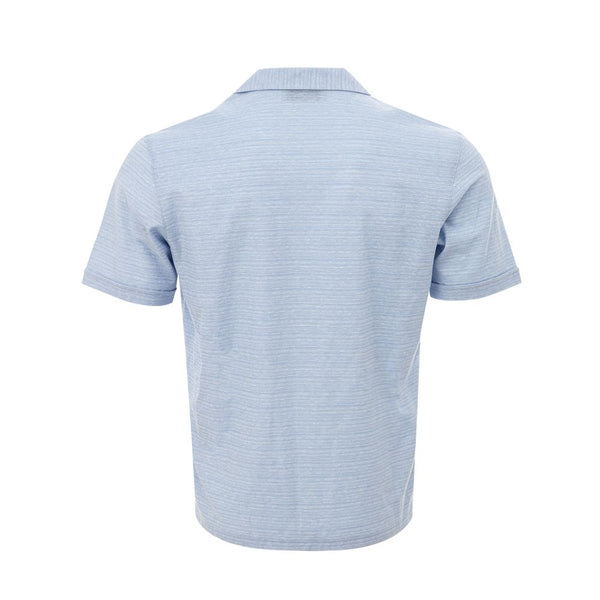 Gran Sasso Blue Linen And Cotton Shortsleeve