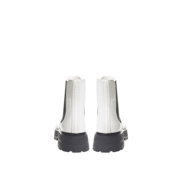 Alexander McQueen Black And White Leather Boot