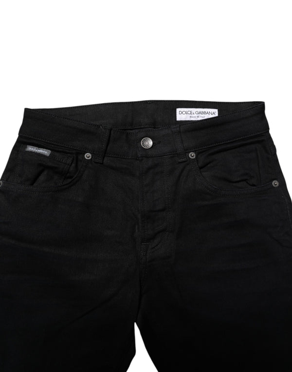 Dolce & Gabbana Black Cotton Skinny Denim Jeans
