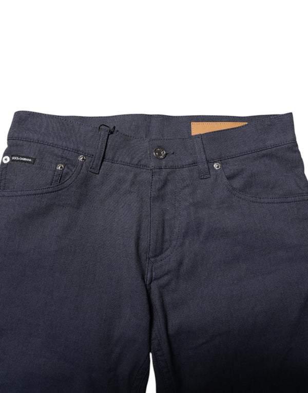Dolce & Gabbana Dark Blue Cotton Skinny Denim Jeans