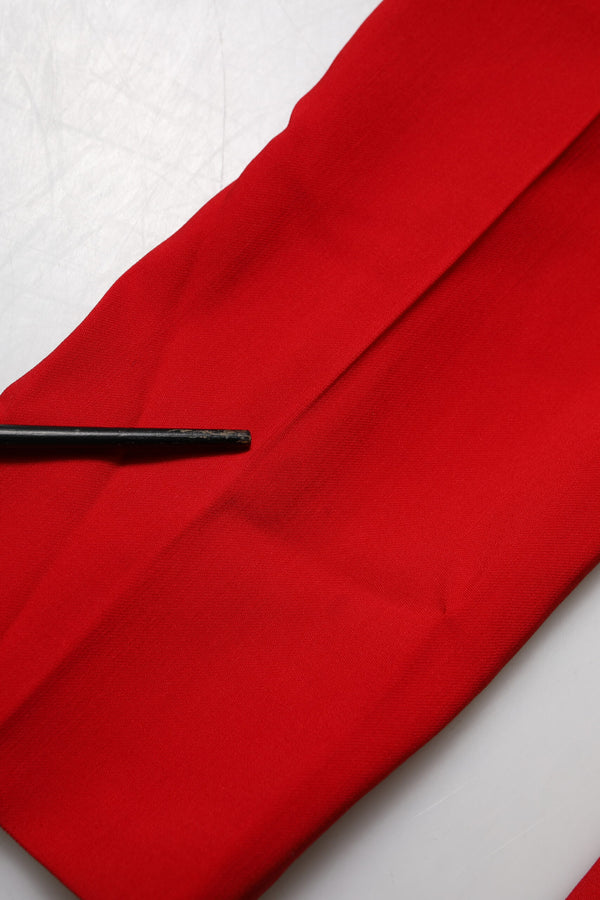 Dolce & Gabbana Red Wool Mid Waisted Tapered Pants