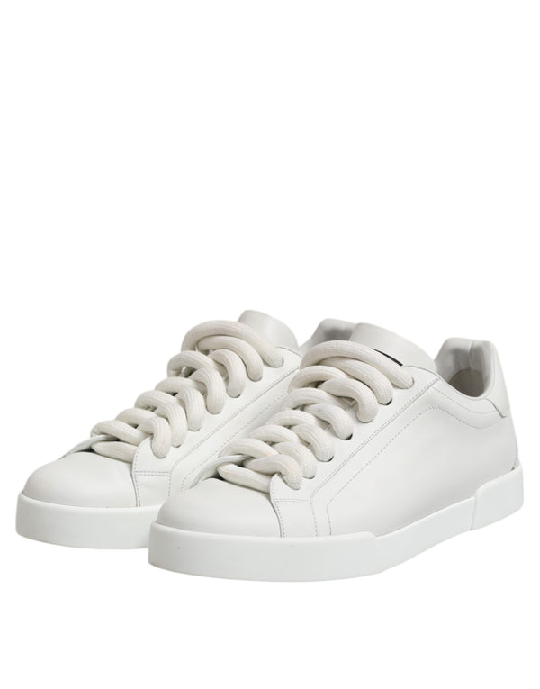 Dolce & Gabbana White Logo Lace Up Low Top Men Sneakers Shoes