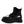 Dolce & Gabbana Black Leather Logo Ankle Boots Lace Up Shoes