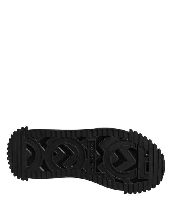 Dolce & Gabbana Black Logo Lace Up Low Top NS1 Sneakers Shoes