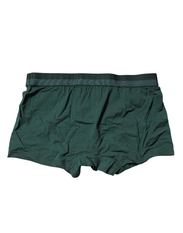 Dolce & Gabbana Green Cotton Regular Men Boxer Brief Underwear