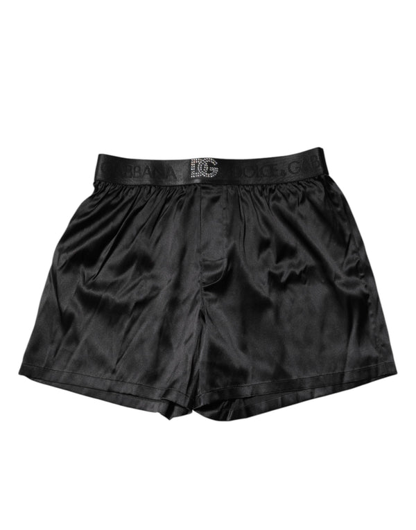 Dolce & Gabbana Black Logo Waist Regular Boxer Shorts Underwear