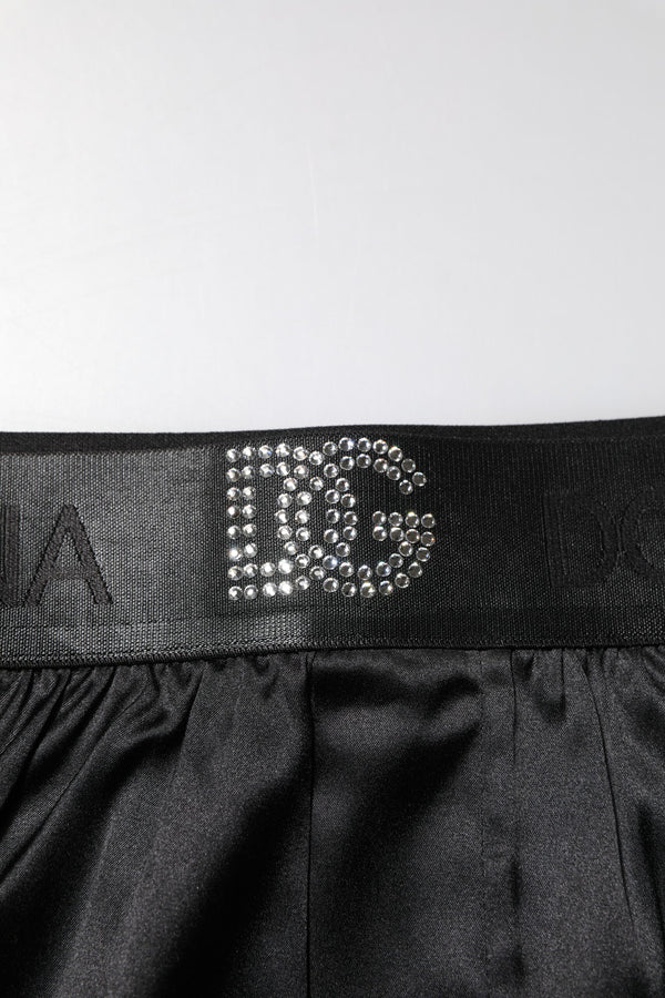 Dolce & Gabbana Black Logo Waist Regular Boxer Shorts Underwear
