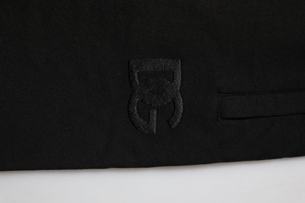 Dolce & Gabbana Black Cotton Logo Tape Men Jogger Pants