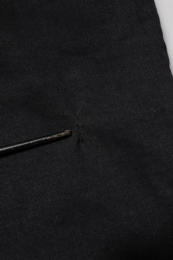 Dolce & Gabbana Black Cotton Logo Plaque Denim Jeans