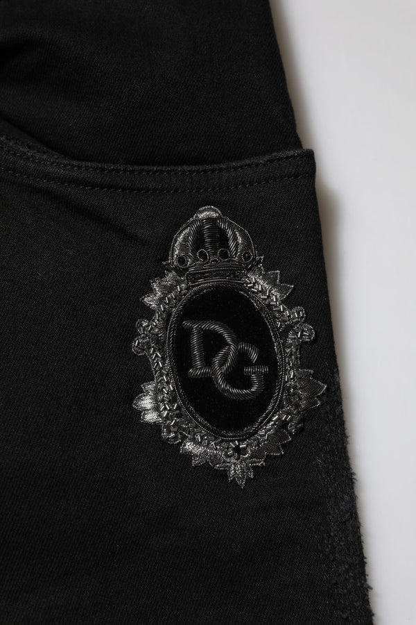 Dolce & Gabbana Black Cotton Skinny Men Denim Jeans