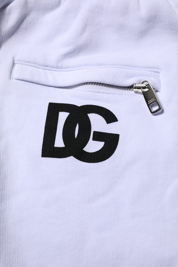Dolce & Gabbana White Cotton Drawstring Jogger Pants