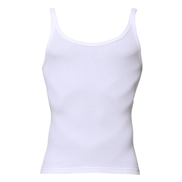 Dolce & Gabbana White Sleeveless Round Neck Men Tank T-shirt
