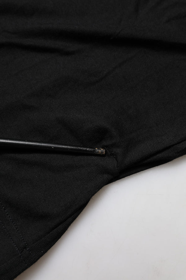 Dolce & Gabbana Black Cotton Short Sleeves Round Neck T-shirt