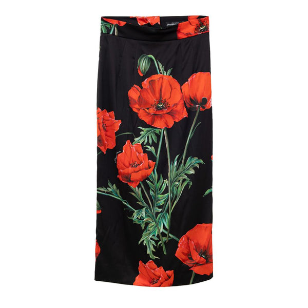 Dolce & Gabbana Bicolor Silk Skirt
